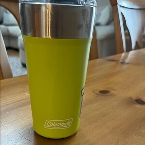 Coleman Neon Green Travel Mug